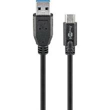 Goobay 73141 synchronizačný a nabíjací USB-C na USB A 3.0, 3m, černý