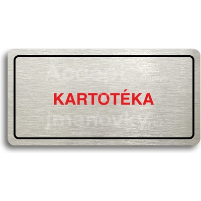 ACCEPT Piktogram KARTOTÉKA - stříbrná tabulka - barevný tisk