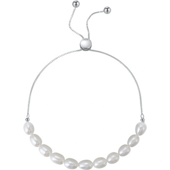 DELIS Сребърна гривна за дами, jw1555, модел с перли, с родиево покритие (jw1555)