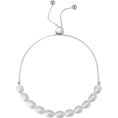 DELIS Сребърна гривна за дами, jw1555, модел с перли, с родиево покритие (jw1555)