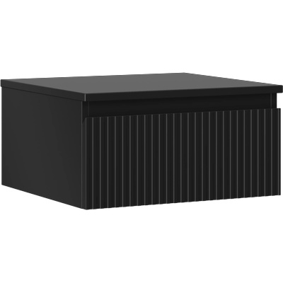 Mexen Rivel шкаф за баня под мивка 50 см с плот, 1 чекмедже, набразден, черен мат - 91A20-05023-1-BFC71 (91A20-05023-1-BFC71)