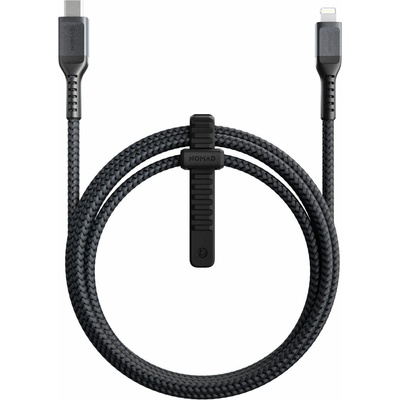 Nomad Здрав кевларен кабел за устройства с Lightning порт (150 см) - Nomad Kevlar USB-C to Lightning Cable (черен) (NM01912000)