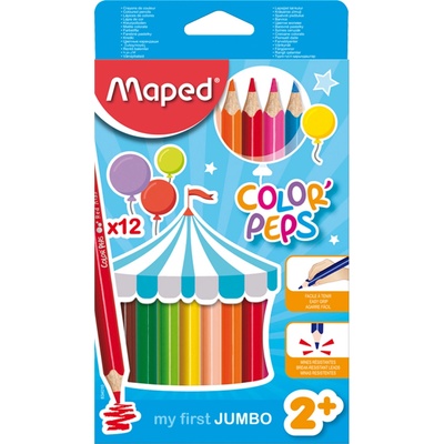 Maped Color Peps Jumbo farebné ceruzky 12ks mix farieb