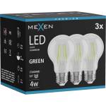 Mexen Vintis 3x LED филамент крушка E27, A60, 4W, 55 lm, зелена - L150-E27-04XX-46x03 (L150-E27-04XX-46x03)