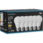 Mexen Nova 6x LED крушка E27, A60, 6W, Топла светлина - 3000K, 630 lm - L100-E27-0630-01x06 (L100-E27-0630-01x06)