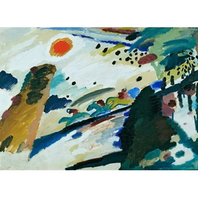 Obrazy - Kandinsky, Wassily: Romantická krajina - reprodukce obrazu