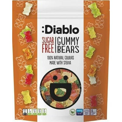 Diablo Gumové bonbóny bez cukru se sladidly 75 g