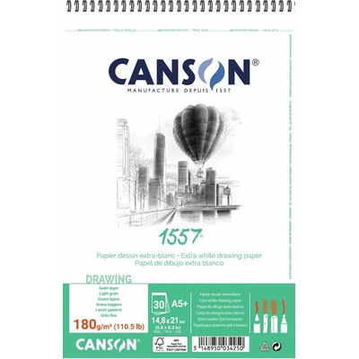 Canson 1557 blok lepený 180g A3 30 listů