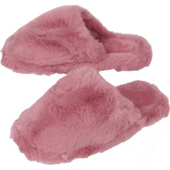 Image 1 of Дамски пухкави пантофи в цвят руж