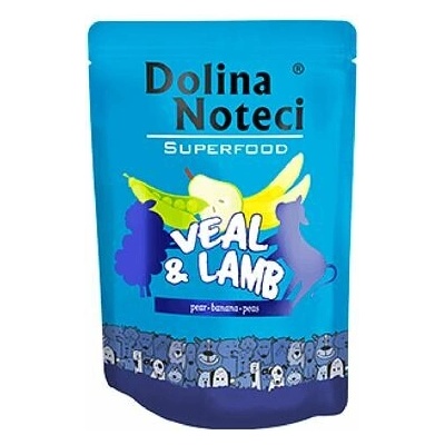 DOLINA NOTECI SUPERFOODS teľacie a jahňacie vrecko pre psov 300 g