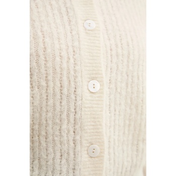 APC Жилетка с вълна A. P. C. cardigan milo в бежово от лека материя WPABE. F22246 (WPABE.F22246)