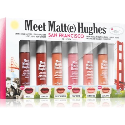 theBalm Meet Matt(e) Hughes Mini Kit San Francisco комплект течно червило за дълготраен ефект