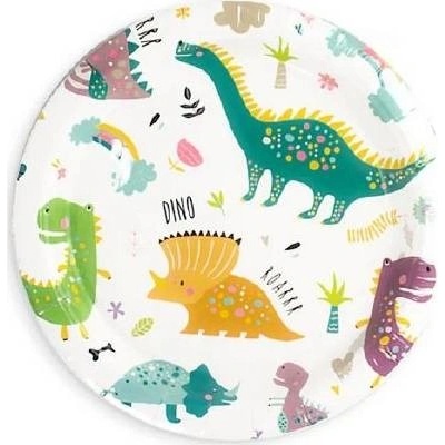 Papierové taniere Dinosauri 18 cm, Party Pal