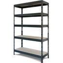 AR SHELVING Regál s 5 policami Rivet, 180 x 120 x 50 cm, šedý (100242150)