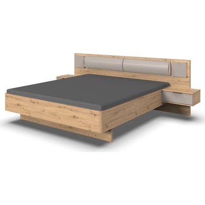 Sconto Wanja s nočnými stolíkmi dub artisan/sivá