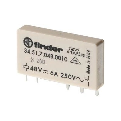 Finder 34.51.7.024.4010, 1P/6A, 24V DC, AgSnO2