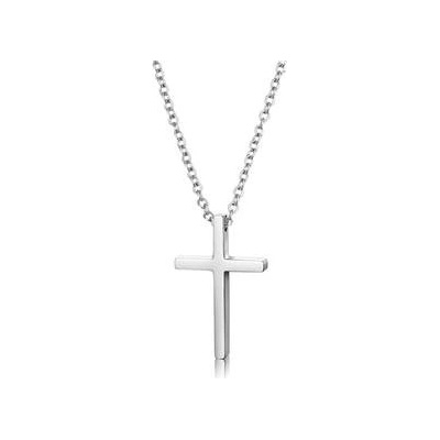 Šperky4U Ocelový řetízek s přívěškem křížek OPD0042-ST
