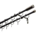 GARDINIA КОРНИЗ РАЗТЕГАЕМ ДВОЕН gardinia ЦИЛИНДЪР 190-340см СТОМАНА ОПТИК (22-4895)
