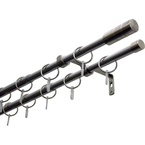 GARDINIA КОРНИЗ РАЗТЕГАЕМ ДВОЕН gardinia ЦИЛИНДЪР 190-340см СТОМАНА ОПТИК (22-4895)