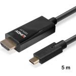 Lindy USB тип C към HDMI® 4K60 адаптерен кабел 5 m с HDR, Lindy 43315 (43315)