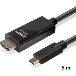 Lindy USB тип C към HDMI® 4K60 адаптерен кабел 5 m с HDR, Lindy 43315 (43315)