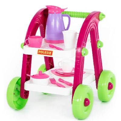 Детска играчка Polesie Toys - Количка за сервиране Stars Chef (107097)