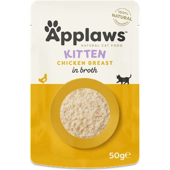 Applaws Kitten Chicken Breast in Broth - Пауч за малки котенца с пилешко филе в бульон 50gr