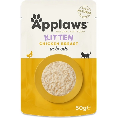 Applaws Kitten Chicken Breast in Broth - Пауч за малки котенца с пилешко филе в бульон 50gr