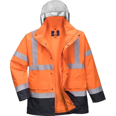 Portwest hi-vis traffic s471 / Водоотразително яке 4в1 - hv Оранжево/Тъмносиньо xxxl (s471onrxxxl)