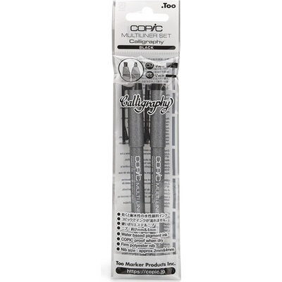 COPIC Technické linery COPIC, 2 ks černé kaligrafické S a M