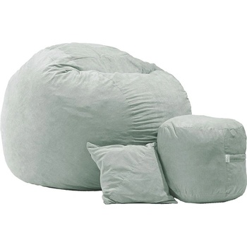 Image 1 of PUFRELAX Комплект, Барбарон с табуретка за крака и декоративна възглавница 900л. , King Size XL - Light Mint, Перящ се калъф, Трансформира се в легло, Пълнеж с микс от мемори пяна и дунапрен, Гама Premium (PUF-M-KOPXL-PT-LM)