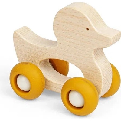 Bigjigs Toys Domáci maznáčik na kolieskach Kačica
