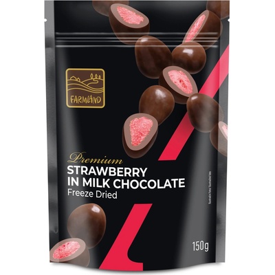 FARMLAND Lyofilizované jahody v mliečnej čokoláde Premium 150 g