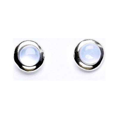 Čištín náušnice přírodní chalcedon NŠ 1470