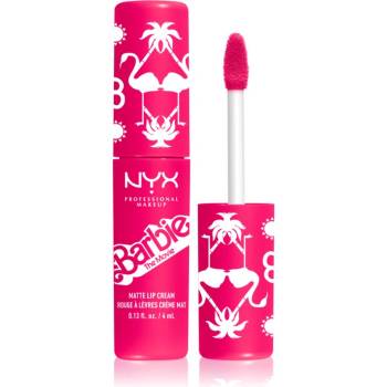 NYX Cosmetics Barbie Smooth Whip Matte Lip Cream матиращо течно червило цвят 01 Dreamhouse Pink 4ml