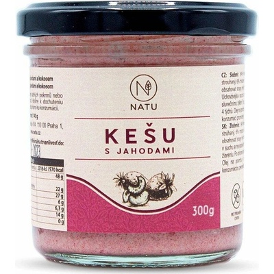 NATU Kešu krém s jahodami 300 g