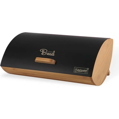 Chlebník jednodílný Maestro černý dřevěný – Zboží Mobilmania
