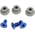Traxxas алуминиев винт за крило M4x8mm, найлонова гайка M4 (3+3)