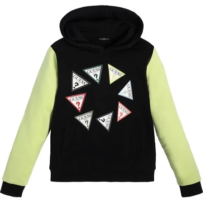 GUESS Памучен двуцветен суичър за момче с цветни лога Guess