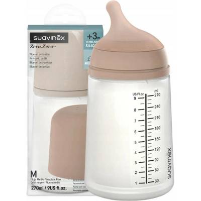Suavinex antikoliková lahvička Zero M bílá 270ml