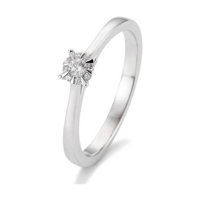 Sofia Diamonds prsteň z bieleho zlata s diamantom BE41 05763