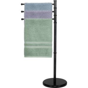 Springos Метален държач за кърпи Springos с въртящи се рамена 86x26x32cm - черен (SPRI-TS0005)