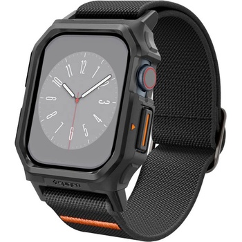 Spigen Удароустойчив TPU кейс с вградена каишка за Apple Watch 10 42мм (2024) (черен) - Spigen Lite Fit Pro (ACS08594)