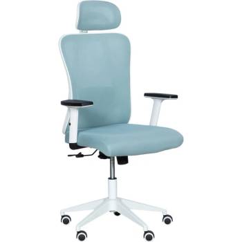 Bittel Работен стол Carmen 7588, до 120кг. макс тегло, мрежа, ергономичен, полипропиленова база, синхронен механизъм, газов амортисьор, лумбална опора, светлосин (bt-3520412_3)