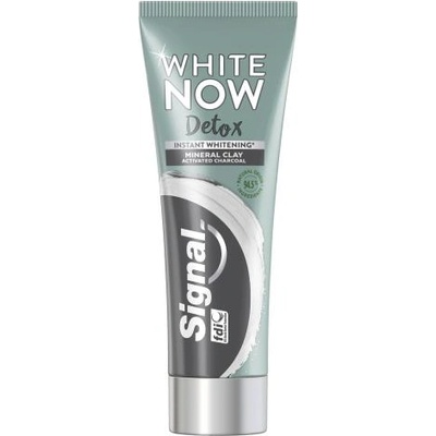 Signal White Now Detox Charcoal & Clay избелваща паста за зъби с активен въглен 75 ml