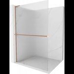 Mexen Kioto+ L душекран със стена с рафт Walk-in 70 x 200 см, рае, матирана мед - 800-070-123-65-09 (800-070-123-65-09)