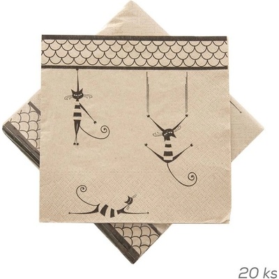 Orion Servírovacie servítky Mačky 20ks 33x33cm