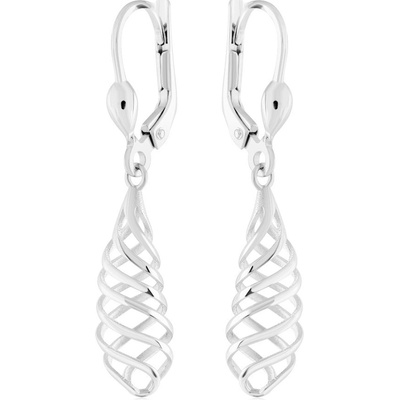 Gemmax Visací náušnice z bílého zlata Spirály GLEWN-02331