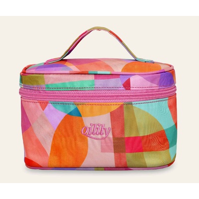 Oilily kosmetický kufřík Cila růžový barevné kruhy MEOIL0C06 prism pink