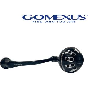 GOMEXUS Единична дръжка с ръкохватка (ноб) Gomexus Aluminum Spinning Handle with Knob Black & Silver MJ63 63mm x 35 mm Риболовна макара